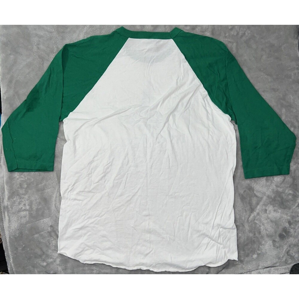 Tultex Vintage 80s Adult L Cotton 3/4 Sleeve Michigan Marijuana Leaf Graphic Tee - Picture 2 of 10